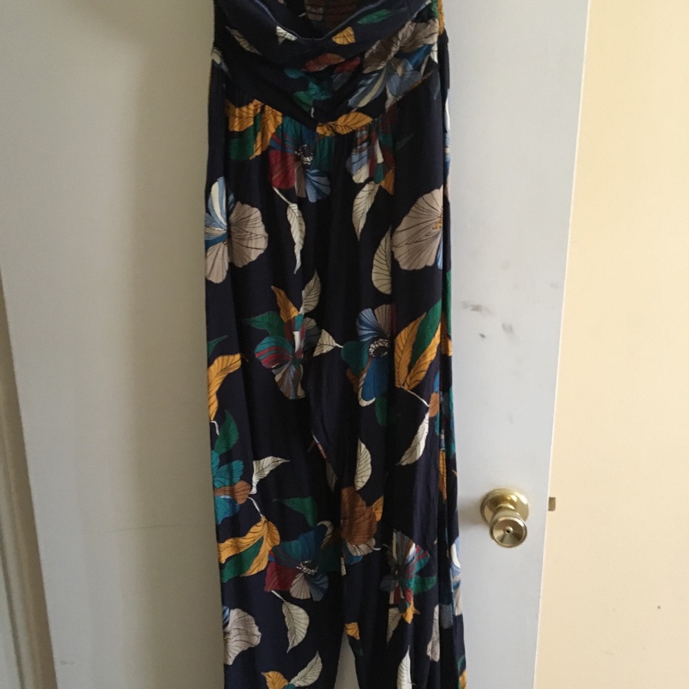 B.O.G.  Navy floral jumpsuit medium